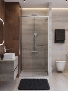 Душевая дверь CEZARES LUX-B-FS-1-90-C-CR хром